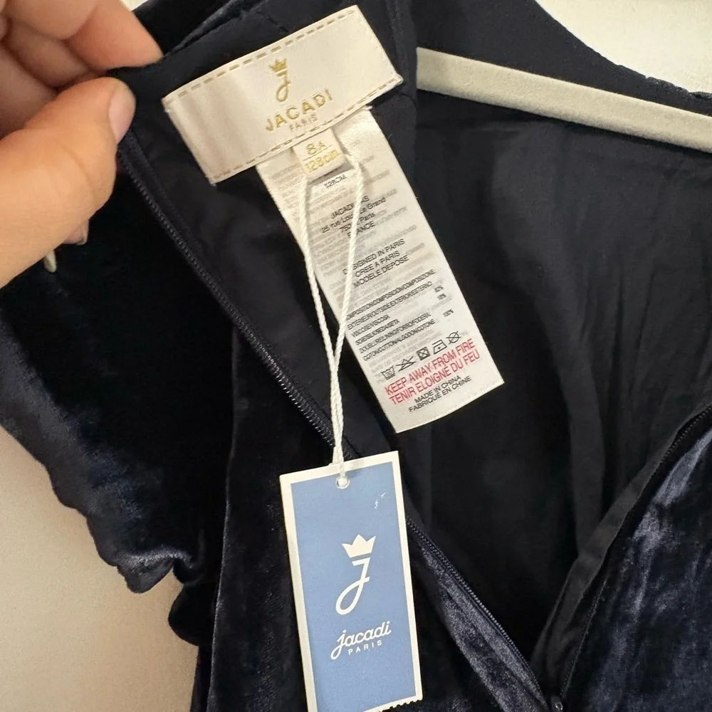 Jacadi Midnight Blue Velvet Dress